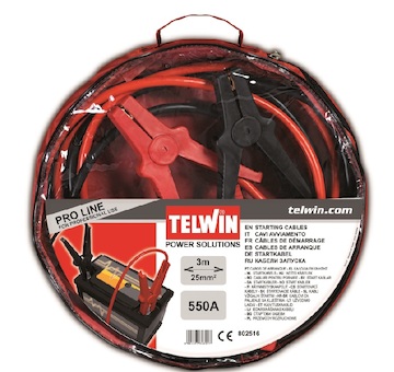 TELWIN Startovací kabely 25mm2, 550A, 3m 50802516