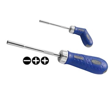 Tona Expert E160802 Ráčnový multibitový šroubovák s pistolovou rukojetí