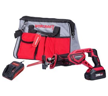 Worcraft 114099 Set WSET-09 S20Li ShareSYS, ocasní pila, 1x akumulátor 2.0 Ah, 1x nabíječka + brašna