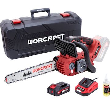 Worcraft 115850 Pila Worcraft CGC-S20LiBAM, bezuhlíková, řetězová, 20V Li-ion, 75ml nádrž na olej, 12