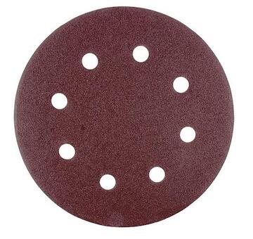 Worcraft 243541 Výsek DS08-180-01, do brusky na sádrokarton, 190 mm, 8 děr, brusný, kulatý, P120, bal. 5 ks