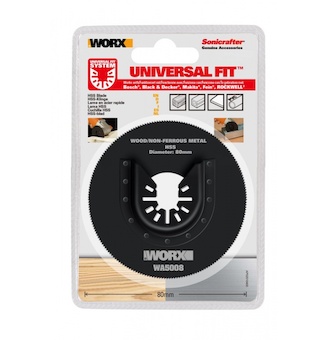 WORX 45905008 WA5008 - 80 mm HSS řezný kotouč (celoobvodový), 1ks, sonicrafter