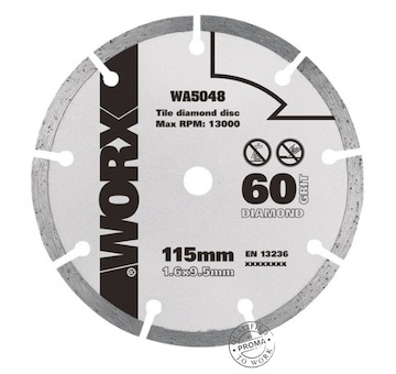 WORX 45905048 WA5048 - Diamantový kotouč 115 x 9,5  pro WU427, Worxsaw XL