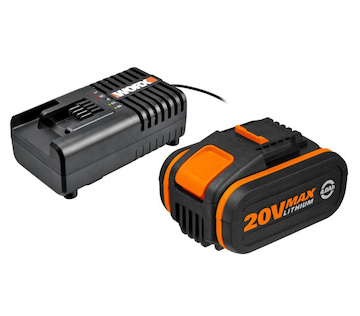 WORX Garden 45003604 WA3604 - Akumulátor 20V, 4Ah + nabíječka 20V, 2A