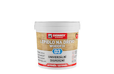 DEBBEX by Den Braven 50233FF Lepidlo na dřevo WOODFIX D3 1 kg kbelík bílá, po vytvrzení transparentní