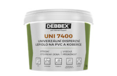 DEBBEX by Den Braven 510051RL Univerzální disperzní lepidlo na PVC a koberce UNI 7400 5 kg kbelík světle béžová