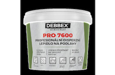 DEBBEX by Den Braven 510060RL Profesionální disperzní lepidlo na podlahy PRO 7600 1 kg kbelík světle béžová