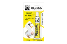 DEBBEX by Den Braven 60040DBX Lepidlo na plasty 50 ml tuba v blistru nažloutlá