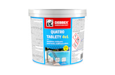 DEBBEX by Den Braven CH203 Cranit Quatro tablety - dezinfekce, proti řasám, vločkování, stabilizace 2,4 kg kbelík namodralá