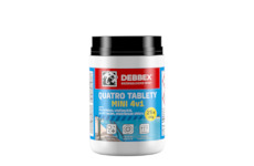 DEBBEX by Den Braven CH221 Cranit Quatro tablety Mini – dezinfekce, proti řasám, vločkování, stabilizace 500 g dóza namodralá
