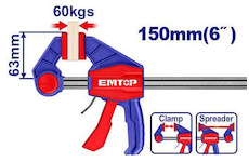 Emtop ECLPQ60101 Svěrka rychloupínací 63x150 mm