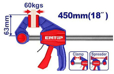 Emtop ECLPQ60301 Svěrka rychloupínací 63x450 mm