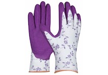 GEBOL - FLOWER LILA zahradní rukavice s latexovou vrstvou - velikost 8 (blistr)