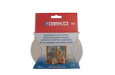 Geko G1200/2 Těsnění do oken samolepící PVC 9x3mm/ 6m - bílé