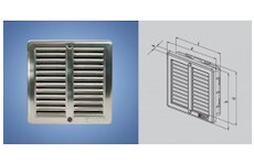 Haco 111701 Mřížka větrací rámeček, síťovina 150x150 nerez/0701