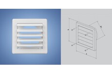 Haco Větrací mřížka gravitační 150x150 G/100 bílá 0215