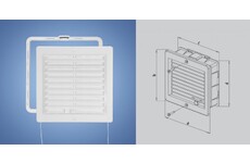 Haco Větrací mřížka s rámečkem uzavíratelná 150x150 bílá 0213