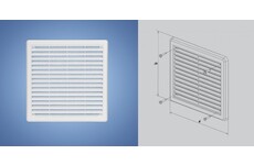 Haco Větrací mřížka se síťovinou - krytka 100x100 bílá 0307