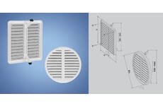 Haco Větrací mřížka se síťovinou - krytka stavitelná 75-125 bílá 0417