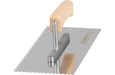 Hladítko Strend Pro Premium, HardWood, dřevěná rukojeť, 270x130 mm, e4 mm, 0,7 mm, nerez 2161289