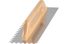 Hladítko Strend Pro Premium, HardWood, dřevěná rukojeť, 480x130 mm, e10 mm, 0,7 mm, rovné, nerez 2161316