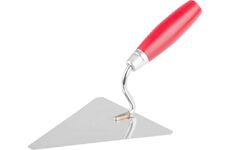 Lžíce zednická Strend Pro Premium, s dřevěnou rukojetí a kovovým ukončením, trojúhelník 180 mm, 1 mm, nerez 2161319