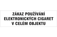MAGG Zákaz používání elektronických cigaret 210x60mm - plastová tabulka 120183