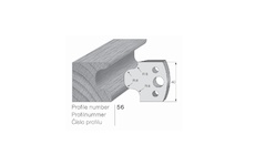 Pilana Nožík frézovací hlavy 56 Nůž profilový č. 56 SP do frézovací hlavy 40 x 4 mm