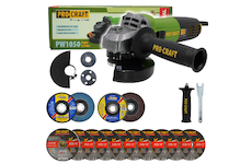 Procraft Bruska úhlová Procraft PW1050 + 10x řezný kotouč, 2x lamelový kotouč | SPW1050