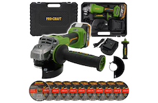 Procraft Bruska úhlová Procraft PWA220 + 10x řezný kotouč CD125x1.0b v kovovém boxu | SPWA220/CD125x1.0b