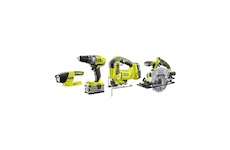 Ryobi R18CK4A-252S AKU 18 V SET R18DD3 + RWSL1801 + R18JS + R18T + 1 X 5,0 AH + 1 X 2 AH BATERIE + NABÍJEČKA 5133003579