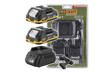 Sada baterie 20V 2Ah (2 ks) + 1 nabíječka Procraft PBC-Set 1 | PBC-Set 1