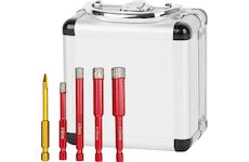 Sada vyřezávačů Strend Pro Premium, 6-8-10-12 mm, HEX, 6 mm vrták do skla diamant, korunky, professional 226739