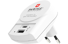 SKROSS DC55 USB A+C nabíjecí adaptér EU, 27W, typ C