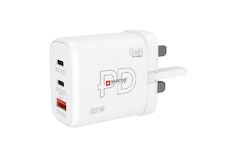 SKROSS DC57UK-PD65 USB A+C nabíjecí adaptér Power charger 65W GaN UK, Power Delivery, typ G