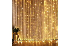 Solight 1V10 LED vánoční závěs okenní, stříbrný, 300x mini LED, časovač, 8 funkcí, USB