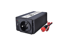 Solight IN05 invertor 12V, USB 500mA, kovový, černý, max. zatížení: 200W