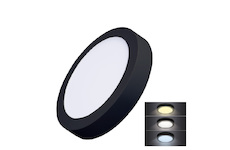 Solight WD172-B LED mini panel CCT, přisazený, 18W, 1530lm, 3000K, 4000K, 6000K, kulatý, černá barva