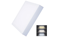 Solight WD175 LED mini panel CCT, přisazený, 24W, 1800lm, 3000K, 4000K, 6000K, čtvercový