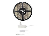 Solight WM51-20T LED světelný pás s testrem, 5m, sada s 12V adaptérem, 4,8W/m, IP20, teplá bílá