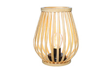 Solight WO3106 bambusová lucerna s LED žárovkou, teplá bílá, 2x AA, 20cm