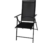 ST Leisure Equipment 802047 Židle MININI, černá, zahradní, polohovatelná, 56x71x106 cm