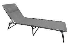 ST Leisure Equipment 802410 Lehátko VERACRUZ, šedé, polohovatelné, 190x58x28 cm