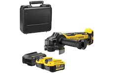 Stanley SFMCG700M2K-QW FATMAX V20 Aku bezuhlíková úhlová bruska, 2 x 4.0 Ah 18 V