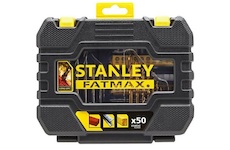 Stanley STA88542-XJ 50dílná sada vrtáků do kovu Titanium/dřeva/zdiva, šroubovací bity, magnetický držák bitů, záhlubník 12 mm