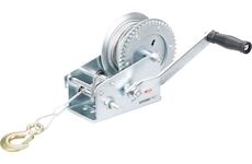 Strend Pro 112125 HW-100-1350, ráčnový naviják, ruční, ocelové lano L-10 m/5 mm, max. 1350 kg