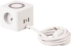 Strend Pro 2130077 Kabel , prodlužovací, tvar kostka, USB-C+A, bezdrátové nabíjení, 1,4 m, Wireless