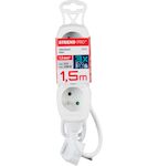 Strend Pro 213322 Kabel DG-F803B L-1,5 m, prodlužovací kabel, bílý, 3x zásuvka