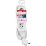 Strend Pro 213323 Kabel DG-F803B L-3 m, prodlužovací kabel, bílý, 3x zásuvka