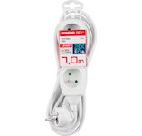 Strend Pro 213325 Kabel DG-F803B L-7 m, prodlužovací kabel, bílý, 3x zásuvka